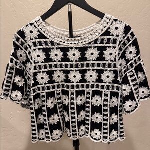 Elegant Floral embroidered Women's Top